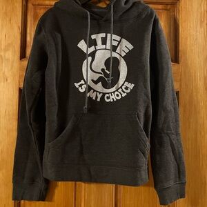 Life Is My Choice Pro-life Dark Gray Hoodie